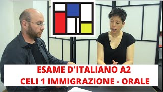 Esame di italiano CELI 1  A2 Immigrazione orale [upl. by Annayoj]