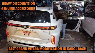 Grand Vitara में Best Modification aur Heavy Discount bhi sirf Crystal Car Care Karol Bagh में [upl. by Abba]