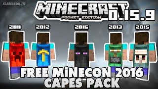 FREE WORKING CODE FOR MINECON CAPES PACK  Minecraft PE 0159 Update News Pocket Edition [upl. by Chimene999]