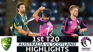 Scotland vs Australia Highlights  1st T20 2024  Australia vs Scotland T20 2024  Sco vs Aus [upl. by Mchail559]