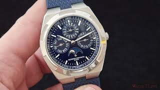 Vacheron Constantin Overseas Perpetual Calendar Ultra Thin White gold blue dial Ref 4300V120GB945 [upl. by Gherardi]