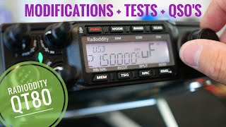 Radioddity QT80 Transceiver REVIEW  MODIFICATIONS  TESTS [upl. by Wera]