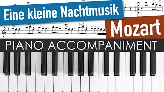 Mozart Serenade from quotEine kleine Nachtmusikquot 1 Mov  piano accompaniment  violin sheet music [upl. by Fairbanks532]