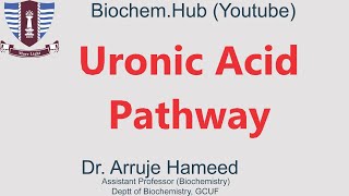 Lec 12 Uronic Acid Pathway [upl. by Ettinger]