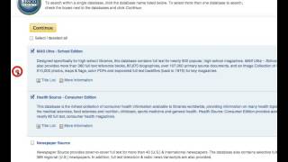 Locating Individual Databases in EBSCOhost [upl. by Eyeleen]