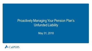 Proactively Managing Your Pension Plan’s Unfunded Liability [upl. by Blight]