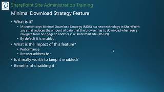 SharePoint 2016 Tips  Disable Minimal Download Strategy Feature [upl. by Gyatt]