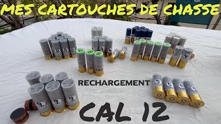 Mes cartouches de chasse calibre 12 issues du rechargement  My 12 gauge ammo from reloading [upl. by Rengaw]