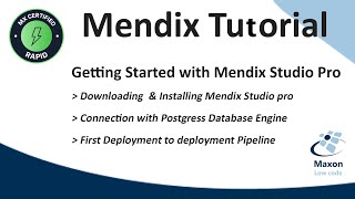 Installing Mendix Studio Pro With Postgress [upl. by Tom]