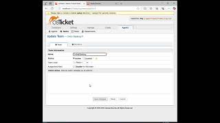 Add Teams in osTicketing Software [upl. by Ettedo]