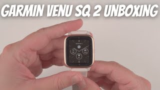 Garmin Venu Sq 2 Music Unboxing Peach Gold  Ivory [upl. by Alo]