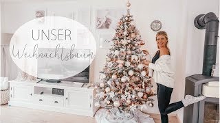 WEIHNACHTSBAUM SCHMÜCKEN  DIY BAUMKUGELN I ROSEGOLD [upl. by Eniamor93]