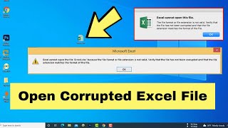 Excel cannot open the file quotError4xlsx because the file format or file extension is not valid [upl. by Sirah]