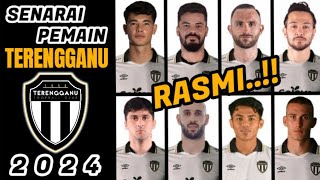 SENARAI PEMAIN TERENGGANU FC MUSIM 2024  PEMAIN BAHARU TERENGGANU FC 2024  SKUAD TERENGGANU 2024 [upl. by Euqram191]