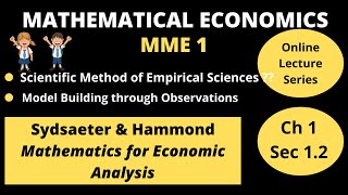 Mathematical Economics What is the scientific method used in Economics  Sydsaeter amp Hammond 12 [upl. by Preuss]