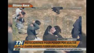 Cuatro ladrones fueron vapuleados en Amatitlán [upl. by Millisent]