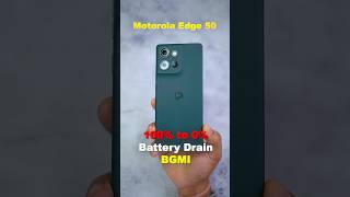 Motorola Edge 50  BGMI 100 to 0 Battery Drain Test [upl. by Enitsenre]