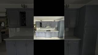 Lovely Grey Colour Kitchen Glass Splashback design kitchen shorts [upl. by Atnaloj]