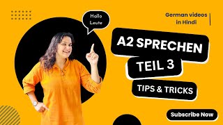 A2 sprechen Teil 3  conversation  Einkaufen gehen  Sprechen Tips  Learn German in Hindi [upl. by Acissehc617]