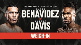 Benavidez vs Davis OFFICIAL WEIGHIN  Watch Live [upl. by Sedruol]