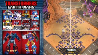 Transformers Earth Wars RookOptimal Optimus Vs Volcanicus The Empire [upl. by Amalea575]