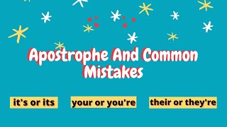 Apostrophe And Common Mistakes [upl. by Attelrahs]