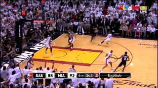 2013 Slamups NBA FINALS game7 Heat v s Spurs highlightsLebron lights out [upl. by Ahsinet]