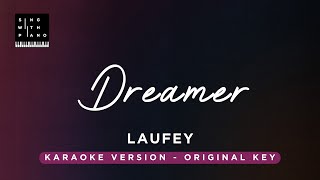 Dreamer  Laufey Original Key Karaoke  Piano Instrumental Cover with Lyrics [upl. by Aleris859]