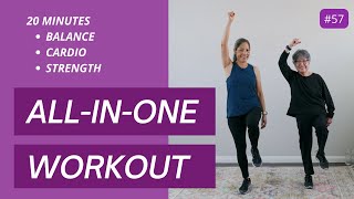 Get Moving 20 minute All in One Workout  Seniors Beginners [upl. by Ramraj]