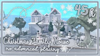 Bloxburg Build  Christmas Two Story Family House no advanced placing 45k [upl. by Wadsworth]