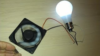 Free Energy Magnet Motor fan used as Free Energy Generator quotFree Energyquot light bulb [upl. by Eanyl441]