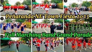 Full Marching Band Grand Parade  Peñaranda Nueva Ecija Town Fiesta 2023 [upl. by Drucie]