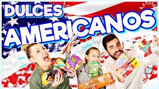 🇺🇸 ESPAÑOLES PRUEBAN DULCES AMERICANOS 🤪  Familia Carameluchi [upl. by Akeylah176]