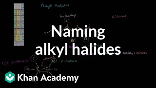 Naming alkyl halides  Substitution and elimination reactions  Organic chemistry  Khan Academy [upl. by Virgie]