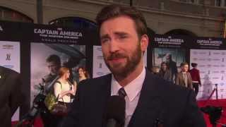 Chris Evans  Captain America The Winter Soldier quotPremierequot Interview [upl. by Westerfield]