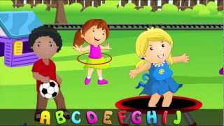 ABC Alphabet Song in HD with Lyrics  Childrens Nursery Rhymes by eFlashApps [upl. by Islaen]