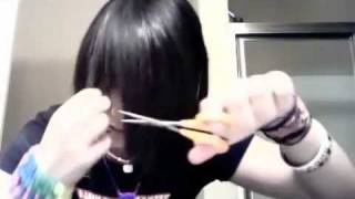 Howto cut quotemoscenequot bangs [upl. by Diandra]