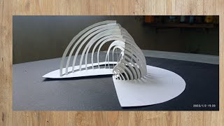 paper architecture  paper sculpture  kirigami  paper art [upl. by Berna420]