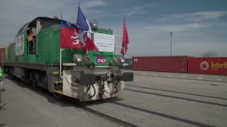 Un treno merci dalla Cina a Lione [upl. by Sukramed]