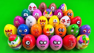 Rainbows Eggs 🌈 Cleaning Numberblocks Dinosaur Eggs with Rainbow SLIME Colorful Satisfying ASMR [upl. by Neelat]