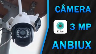 Câmera IP Com 2 Sensores de 3MP ANBIUX  iCSee ONVIF A27B [upl. by Nami]