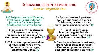 Ô SEIGNEUR CE PAIN DAMOUR  BASSE [upl. by Deena741]