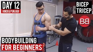 Bicep amp Tricep AESTHETIC MODE ON Workout DAY 6 Hindi  Punjabi [upl. by Oimetra]