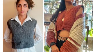 crochet v neck بافت جلیقه با قلاب [upl. by Egan]