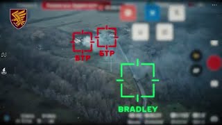 Bradley Destroys a BTR82 and a T72 in Kursk [upl. by Tigram]