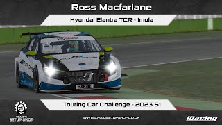 iRacing  23S1  Hyundai Elantra TCR  Touring Car Challenge  Imola  RM [upl. by Barbarese]