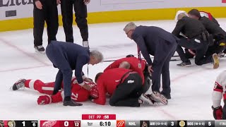 Doctor Reacts to Dylan Larkin Scary Injury [upl. by Leissam]