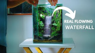 making a waterfall paludarium with a diy glass door [upl. by Haniraz847]