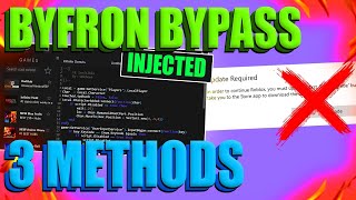 FULL TUTORIAL 3 Ways To BYPASS Roblox BYFRON AntiCheat for pc [upl. by Zohara]