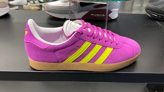 Adidas Gazelle Purple BurstSolar YellowOff White  Style Code JI1373 [upl. by Gaillard13]